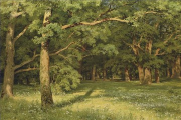 Bosque Painting - El claro del bosque el paisaje clásico Ivan Ivanovich Los árboles